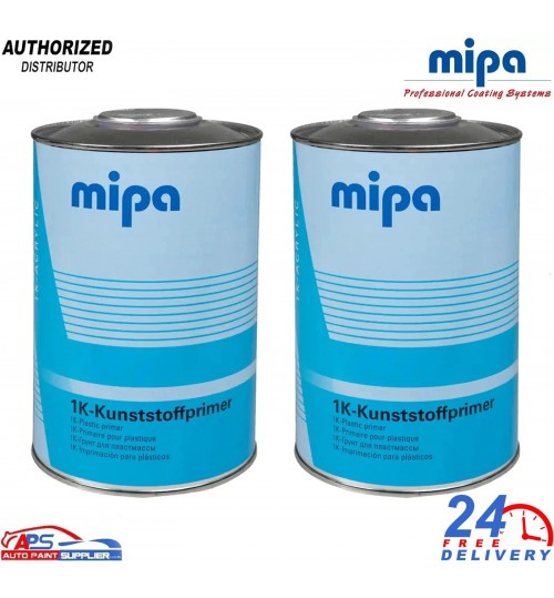 2x MIPA 1K Plastic Primer 1L Adhesion Promoter for ABS Bumpers PP Car Panels
